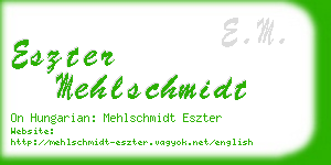 eszter mehlschmidt business card